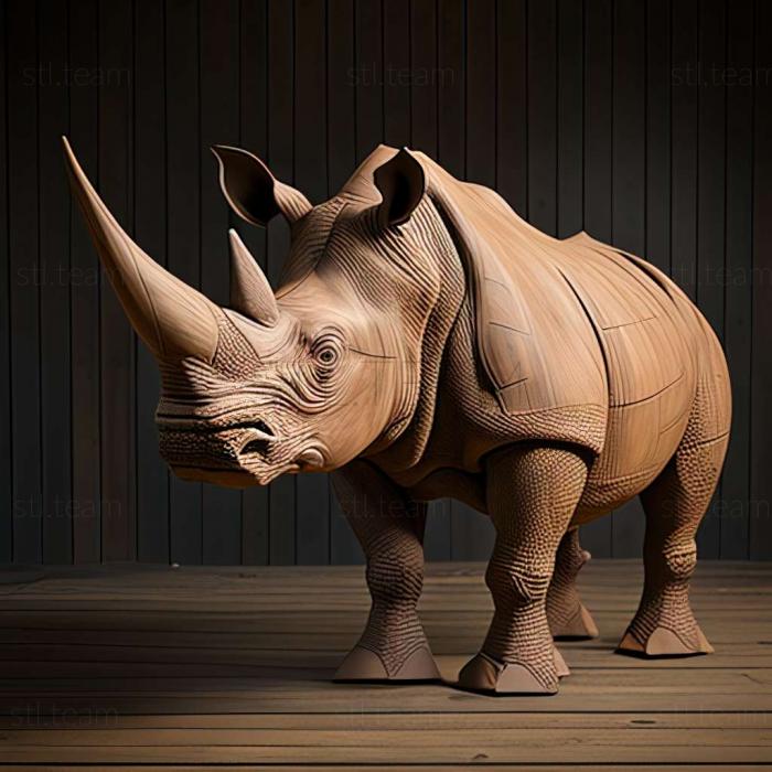 3D модель Відома тварина носоріг носоріг (STL)